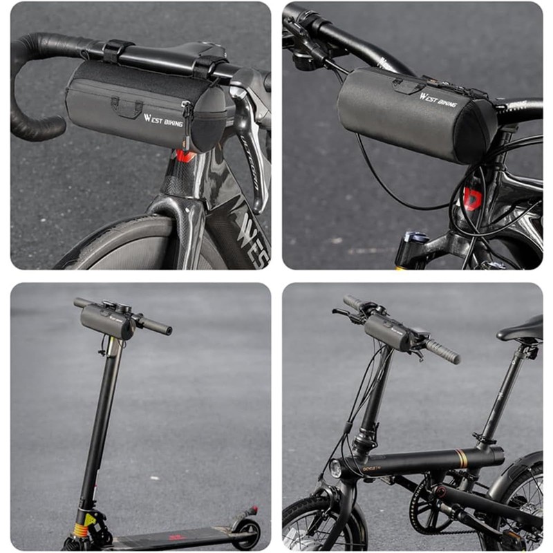Ayicheyl Bicycle Handlebar Bag, Handlebar Bag with Shoulder Strap, Handlebar