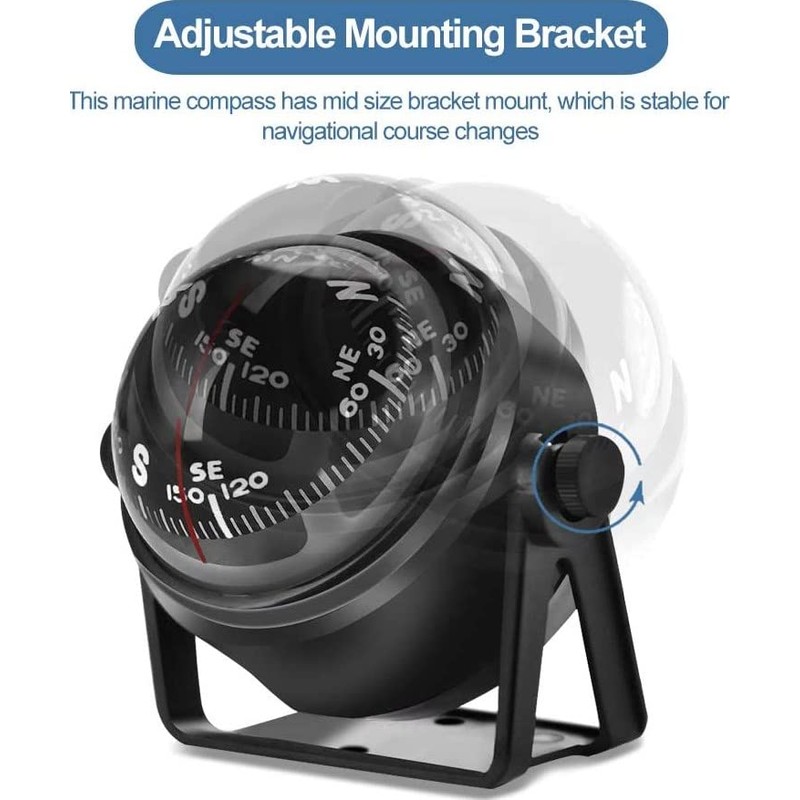 Boat Compass, Outdoor High Precision LED Car Boat Marine Military