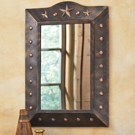 BLACK FOREST DECOR Metal Western Star Mirror
