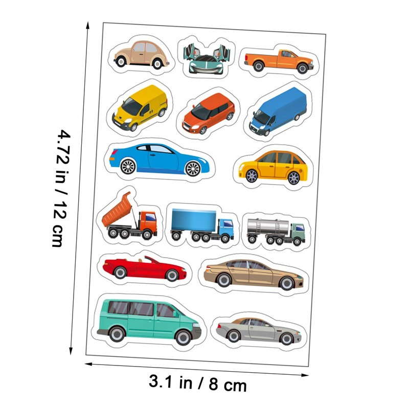 HAPINARY 1 Set Road Traffic Sign Stickers Decorative Paper Stickers