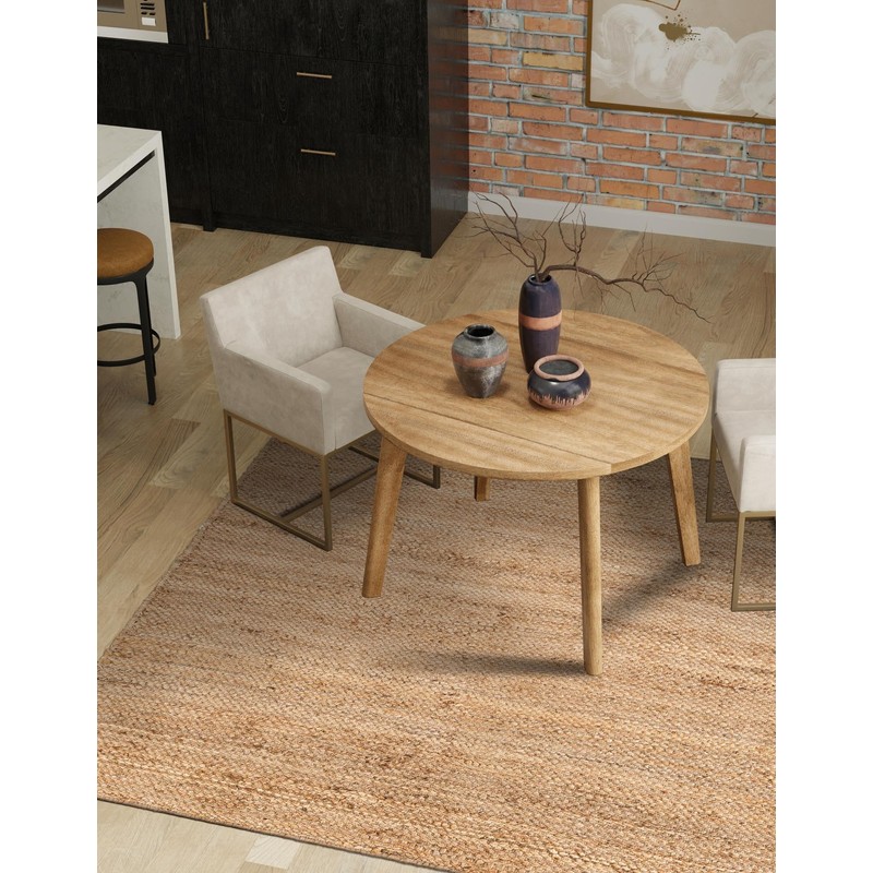 Unique Loom Chunky Jute Collection Area Rug - Amanda (5'