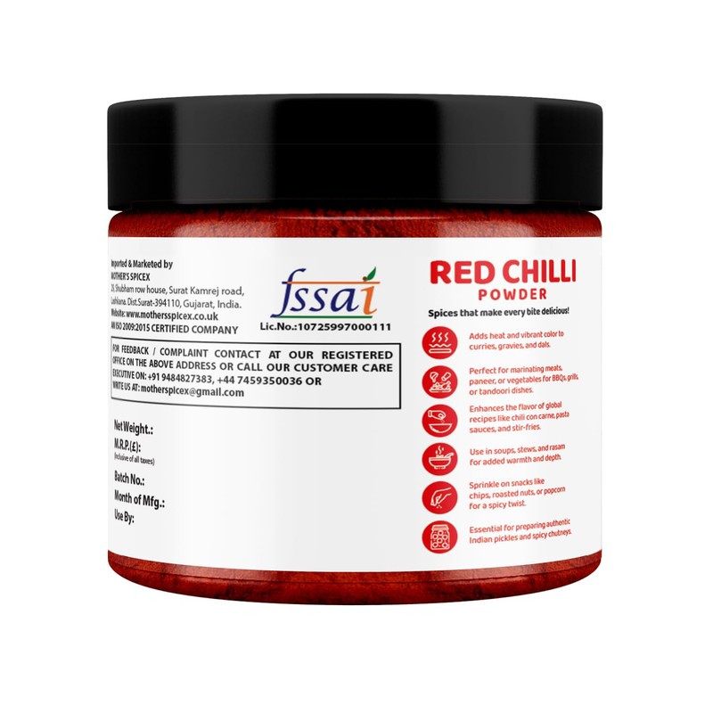 Mother's SpiceX Red Chilli Powder – Pure & Aromatic |
