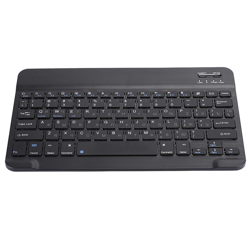 Russian 10.1" Slim Ultra Wide Wireless 80‑key Keyboard Bluetooth 3.0
