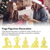 5 Pcs Yoga Statue Simple Style Yellow Attractive Decorative Durable