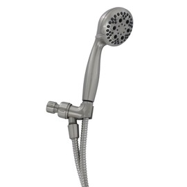 Danco 5 Spray Setting Modern Handheld Shower Head in Brushed Nickel with Narrow Spray, Combo Spray, Full Body Spray, Full Spray with Massage and Fast Massage Spray (12153)