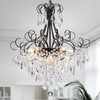 WUZUPS Crystal Chandelier 10-Light Pendant Ceiling Light Modern Lighting Fixture