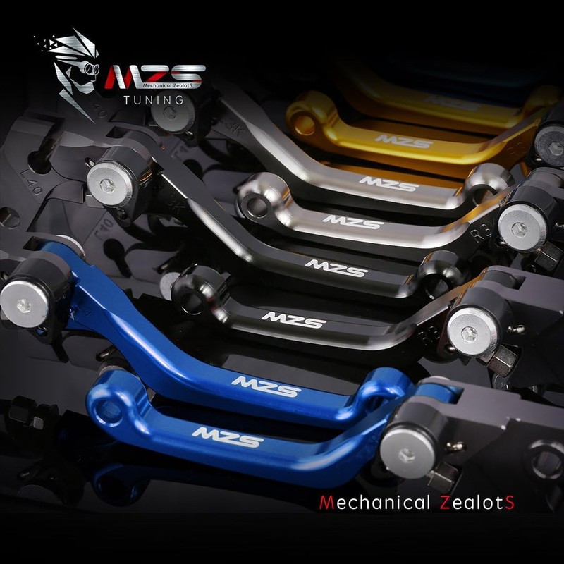 MZS Gold Dirt Bike Brake Clutch Levers Pivot Adjustable CNC