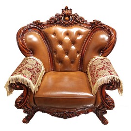 LUFEIJIASHI Luxury Couch Arm Covers,Washable Armrest Covers for Sofa,Anti Slip Recliner Chair Arm Covers Protectors for Leather Sofa Arm Cover Set of 2 (SBDB-red)