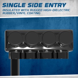 OHLECTRIC Insulated Wire Connector 4 Port Single Side Entry for 4-14 Wire Range Lugs with 5/32 Hex Screw, Pre-Filled with Oxide Inhibitor - Wire Connectors, Electrical Connectors, Wire Tap