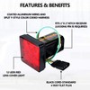 Cenipar Trailer Hitch Receiver Cover with 12 LEDs Red Brake