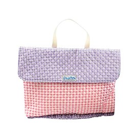 namioto yaf121123 Disaster Prevention Head Cover Pink Check x Purple Check