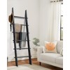 TEAKMAMA 6-Tier Blanket Ladder with Hanging Knobs, 5.5 Ft Wall