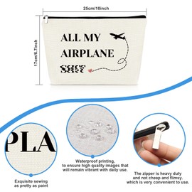 Humor Pilot Gift Aviation Makeup Bag Flight Attendants Gift for Women Airplane Lover Cosmetic Bag Funny Graduation Birthday Gift for Stewardess Flight Attendant Coworker Friends Travel Toiletry Pouch