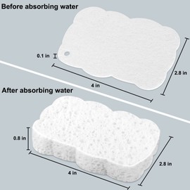 YTLX - 12 esponjas de limpieza para el hogar de alta calidad, resistentes y sin arañazos, multiusos, reutilizables para el hogar, cocina, utensilios de cocina, baño, esponjas seguras y saludables, duraderas
