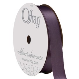 Berwick Offray 808229 5/8" Wide Single Face Satin Ribbon, New Ink Blue, 6 Yds