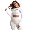 Hiball Workout Bolero Shrug Crop Top Long Sleeve Women, Sports Shrug Cropped Shirts, Cooling Shawl Arm Sleeves