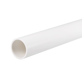 sourcing map PVC Rigid Tube Round Pipe Hardware Tubing 28mm ID 32mm OD 0.35m White High Impact for Water Pipe,Crafts