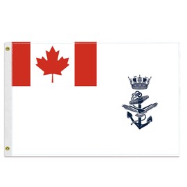 12×18 inch Canada Navy Flag, 30×45 CM Small 100D Canadian Naval Force Army Nautical Outdoor Banner,Tiny Doube Side Printing Decor For Patio Garden With Brass Gromment