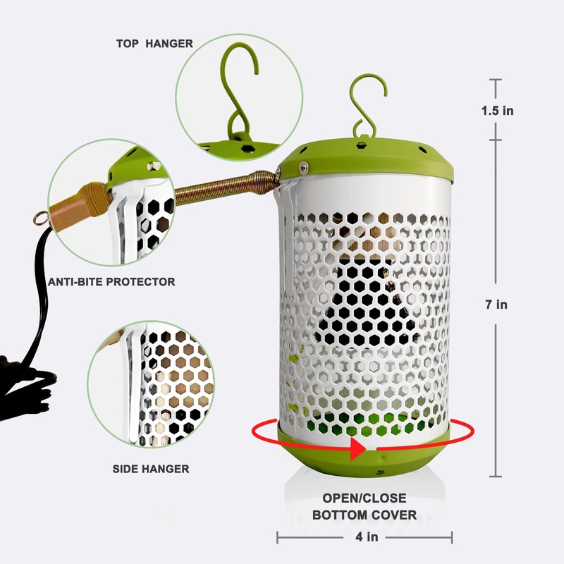 SYSAI 50W Bird Cage Heater, Safe Overheat Protection & Waterproof