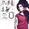 Amy Winehouse Fake temporary Tattoos - Life sized