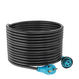 MAKERZ 221 Heavy-Duty RV Power Cord with Powered Connection Indicator Light and Easy-Plug Handle - 50' Length, 30 Amp, NEMA TT-30P to NEMA L5-30R, ETL-Certified