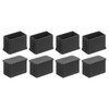 uxcell Rubber Furniture Leg Caps, 8Pcs 15x30mm Rectangle Chair Leg