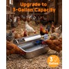 3 Gallon Automatic Chicken Waterer, Real 304 Stainless Steel Metal