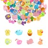 60 Pieces Mini Animal Luminous Resin Ducks Miniature Figures Small