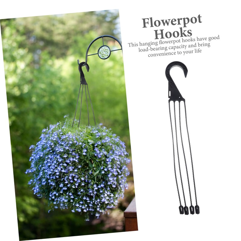 OFFSCH 5Pcs Plastic Hanging Basket Hooks Durable Planter Holders for