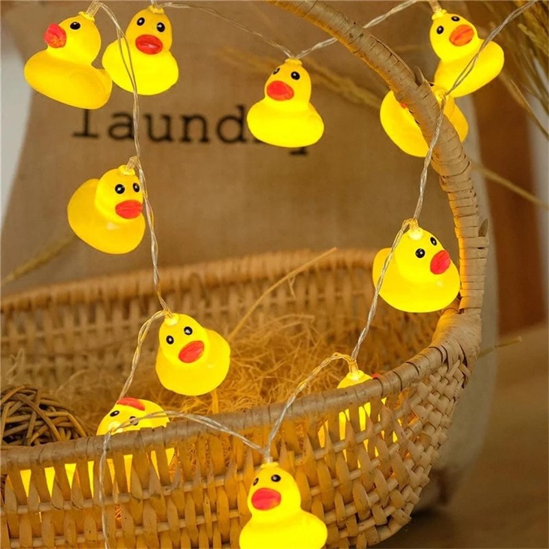 LED String Light Cute Mini Yellow Duck Animal Light String