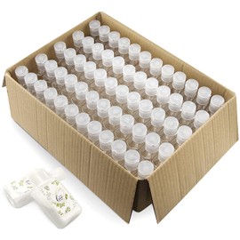 FOOCHY 60 Pack Clear Hand Sanitizer Bottles Empty Plastic Refillable Flip-Top Bottles for Hand Sanitizer Shampoo Lotion,etc - No BPA/Parabens, 60ml/2oz