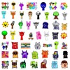 50Pcs Sprunki Plush Stickers, Cute Cartoon Incredibox Game Waterproof Graffiti