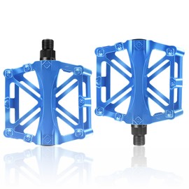 Winlauyet Bicycle Cycling Bike Pedals 9/16" With Sealed Anti-Slip Durable For Universal BMX Mountain Bike Road Bike Trekking Bike (Blue)