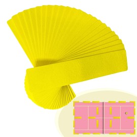 Gainspra Pickleball Court Marking kit, 24 Pcs Court Line Marker Strips, Yellow Boundary Markers, Portable Temporary Court Lines for Pickleball Tennis Basketball Volleyball Indoor & Outdoor Training