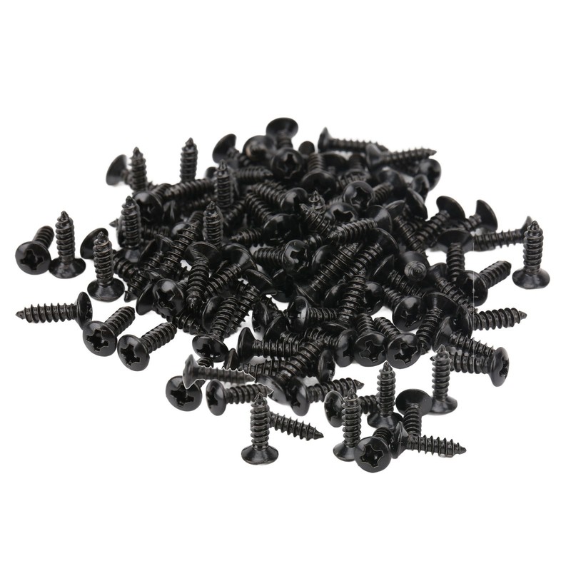 100PCS Guitar Pickguard Screws Metal Guard Plate Mounting Screw Electric