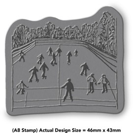 A8 'Ice Skating Rink' Unmounted Rubber Stamp (RS00056196)