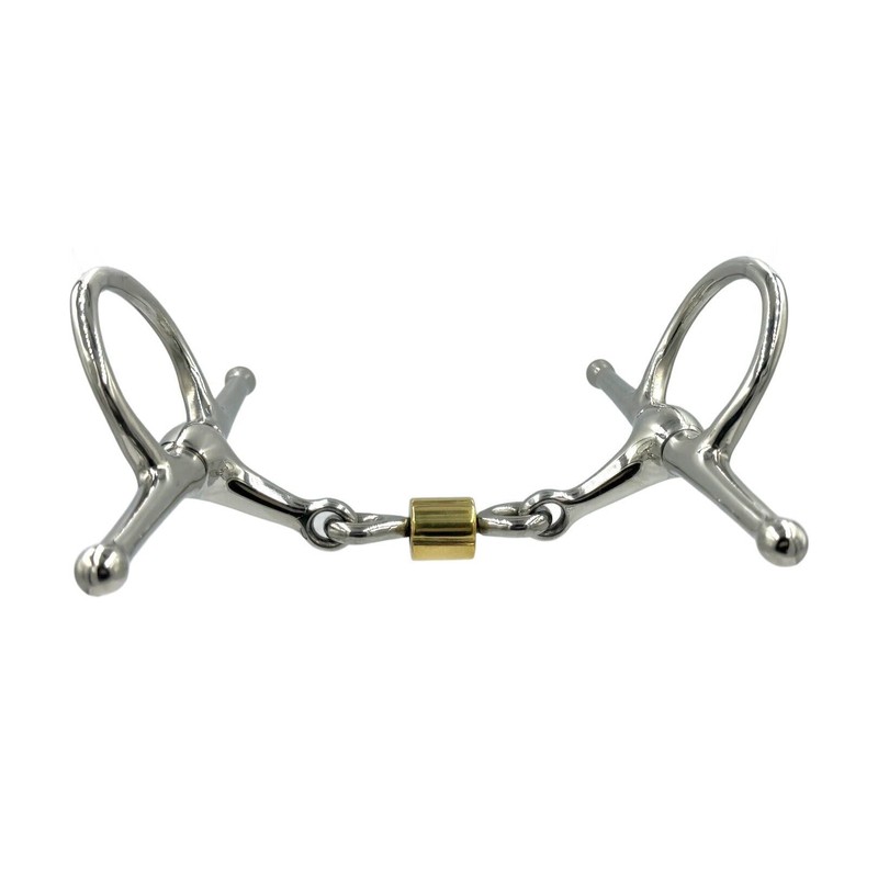 Equine Smile ES0076 Snaffle Bit Double Broken with Coated Copper