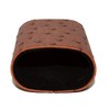 Calabria Desktop Eye Glasses Holder Soft Lining Weighted Base Brown