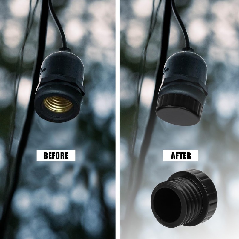 4pcs Light Socket Safety Caps Plugs, ID 0.75in OD 1.02in