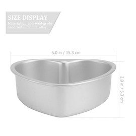 ifundom - Molde antiadherente para tartas con forma de corazón, 2 piezas, molde para tartas con forma de corazón, molde extraíble para hornear pan, pan tostado, aleación de aluminio, acero inoxidable