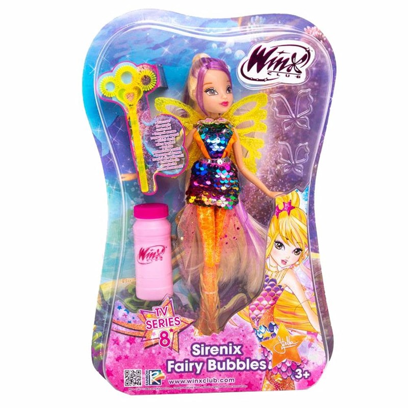 Winx Club Stella Sirenix Fairy Bubble Doll Fairy 28 cm
