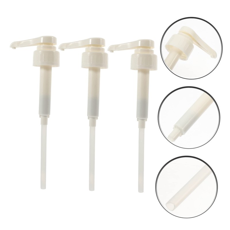 Mikinona Nozzle Pump Syrup Squeezer 3pcs Plastic Gallon Pump Dispenser