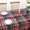 WenYa Christmas Plaid Tablecloth Wipe Clean Table Cloth Wipeable Plastic