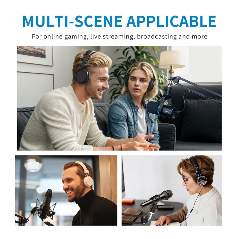 FEELWORLD AMS1 Microphone Boom Arm, Adjustable Mic Arm Stand with