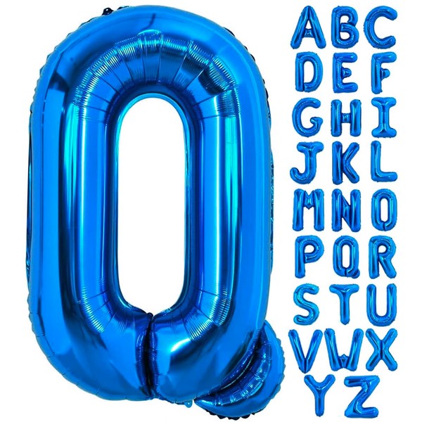 40 Inch Blue Letter Q Balloons Alphabet Q Letter Balloons