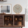Maxspace Table Clock - 8 Inch Silent Non-Ticking Wooden Timepiece