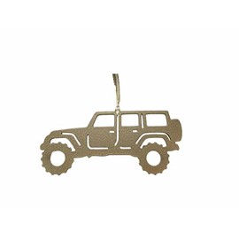Metal off road Christmas Ornament perfect for 4 door jeep owners (Gold Powder Coat)