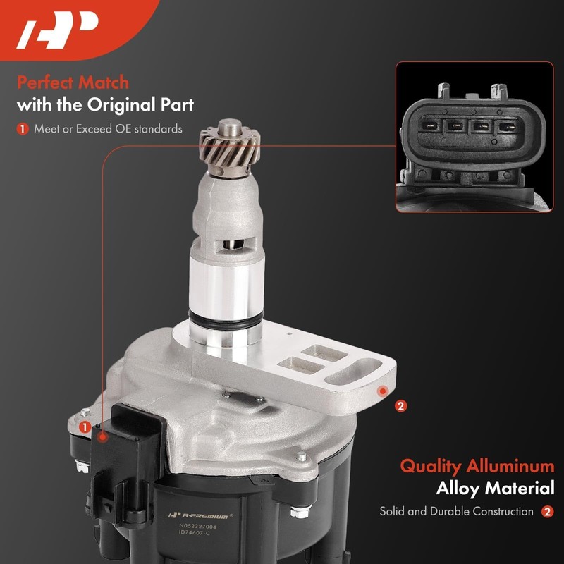 A-Premium Ignition Distributor with Cap and Rotor Compatible with Toyota