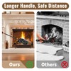 AMAGABELI Metal Fireplace Ash Shovel and Brush Set Accessories 32''