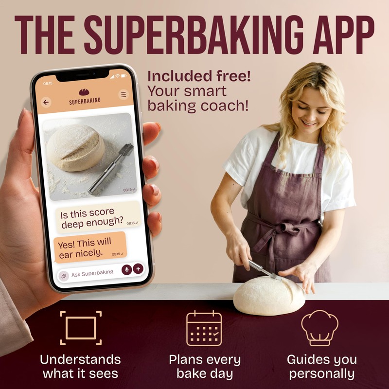 Superbaking Bread Lame - Sourdough Scoring Tool with 5 Replacement